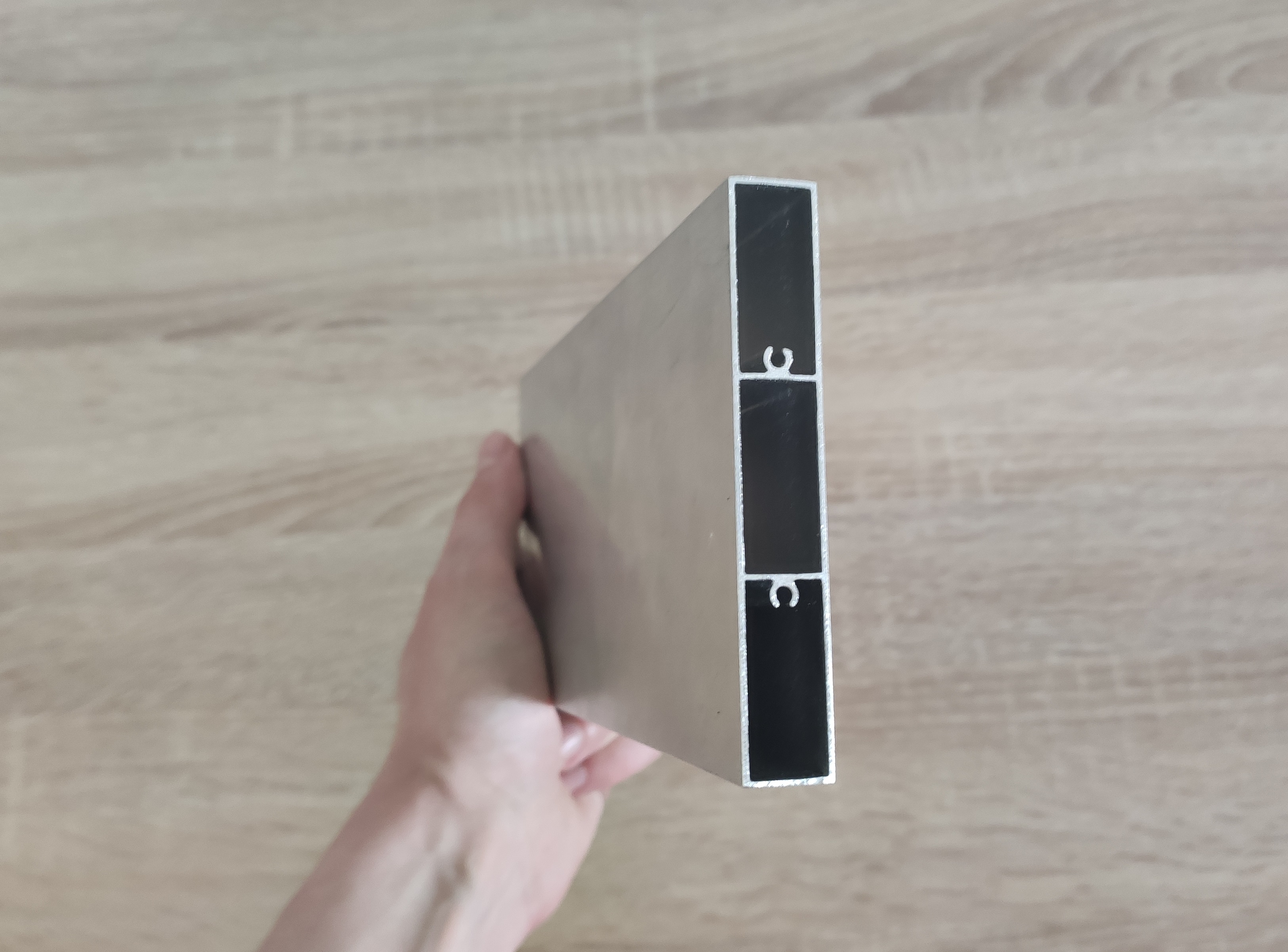 Rektangulær aluminiumlamel