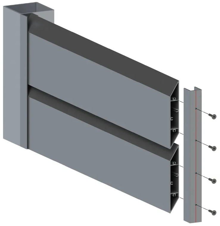 Parallelogramlamel lodret