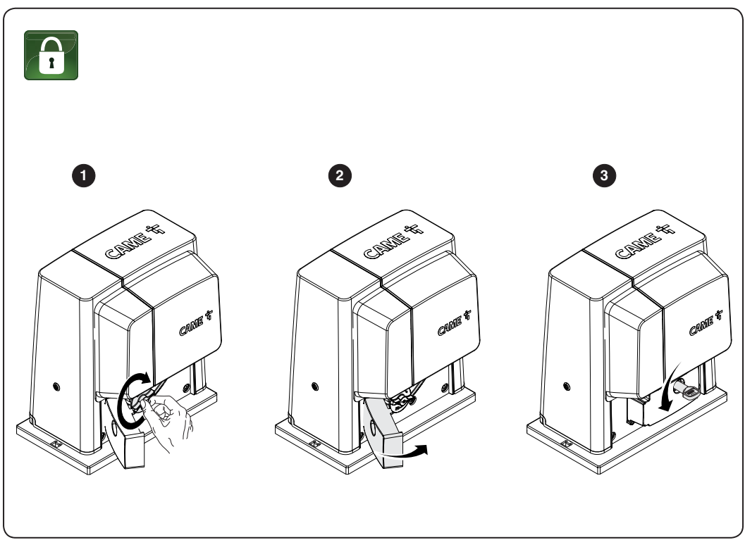 Genindkobling af CAME BX-motor