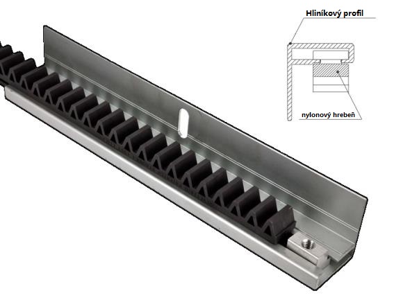 Brug af beslaget med tandstang LZ-22