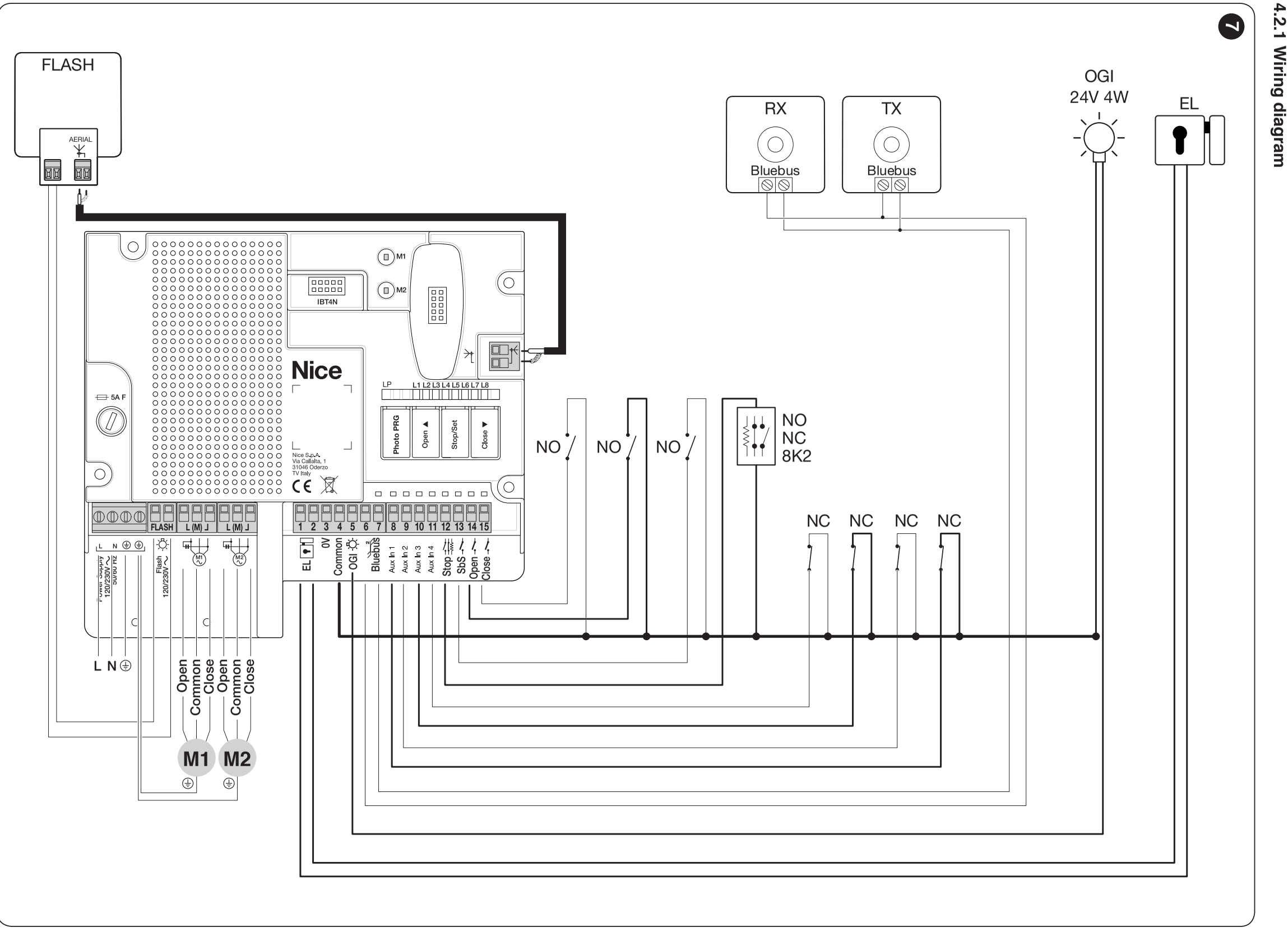MC800 MCA5: BlueBUS og separate endestop, originalbillede 7