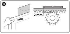 To millimeters spillerum mellem tandstangen og tandhjulet