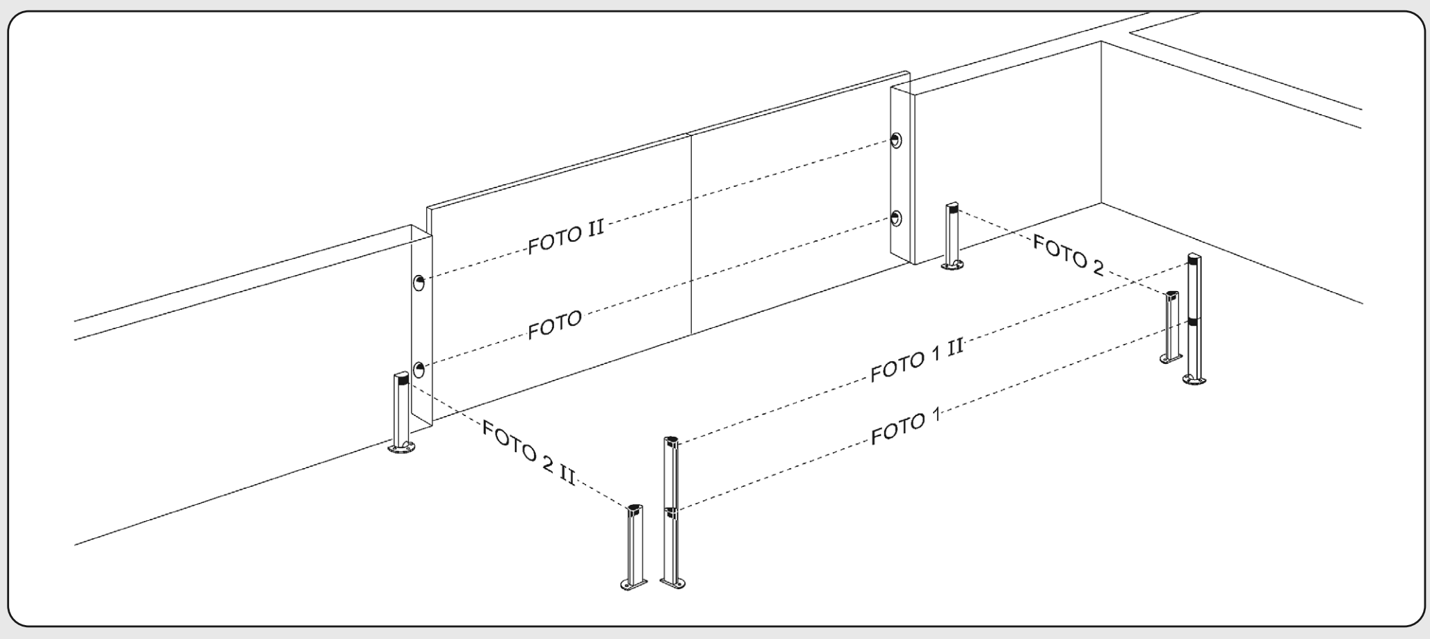 WALKY: positioner for FOTO-par, FOTO II, FOTO 1, FOTO 1 II, FOTO 2 og FOTO 2 II