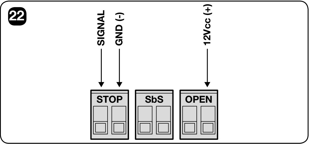 TN2010L – SIGNAL, GND minus og 12 V plus til optisk sikkerhedskant TN2010L – SIGNAL, GND minus og 12 V plus til optisk sikkerhedskant