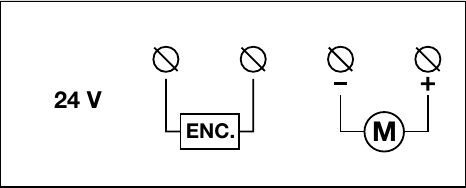 Originalt diagram over NICE Toona-motoren på 24 V og enkoderen
