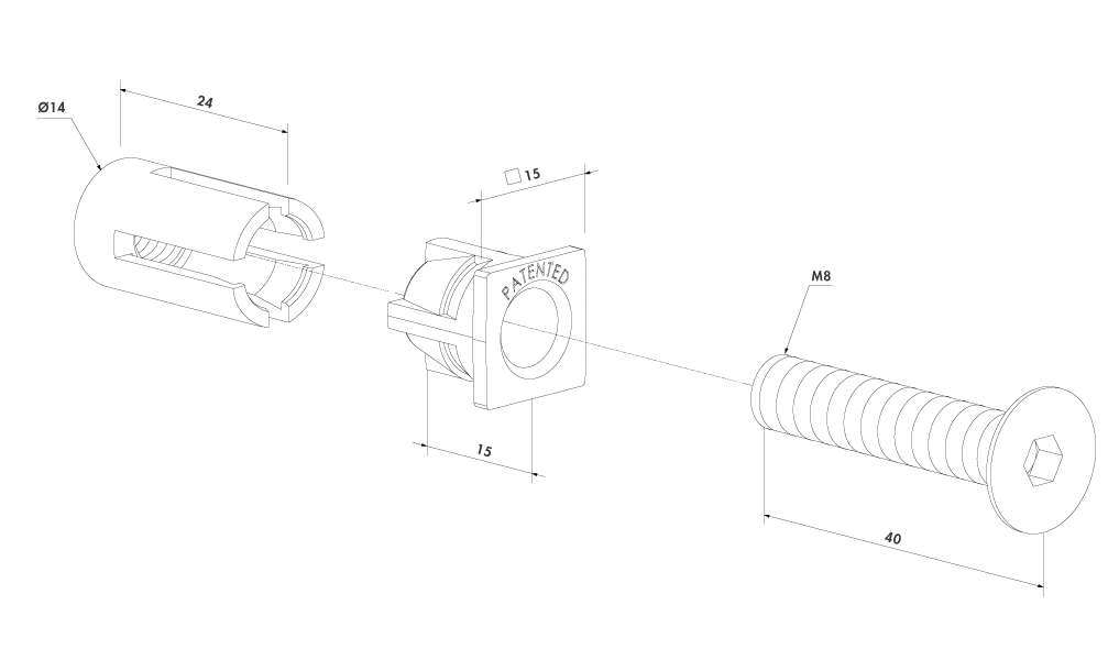 LOCINOX QUICK FIX - Tegning