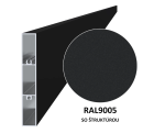 Sort RAL9005 med struktur
