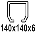 Til C-profil 140x140x6 mm