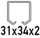 Til C-profil 31x34x2 mm