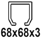 Til C-profil 68x68x3 mm