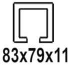 Til C-profil 83x79x11 mm