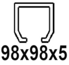 Til C-profil 98x98x5 mm
