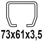 Til C-profil 73x61x3,5 mm