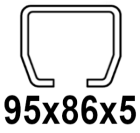 Til C-profil 95x86x5 mm