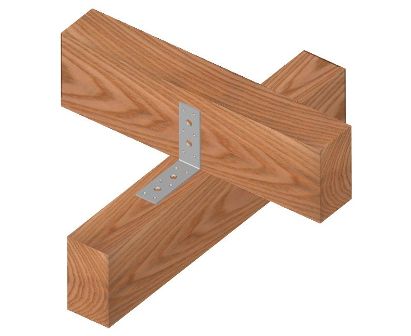Eksempel på brug af et statisk vinkelbeslag med huller uden forstærkning, med 40 mm mellemrum Eksempel på brug af et statisk vinkelbeslag med huller uden forstærkning, med 40 mm mellemrum