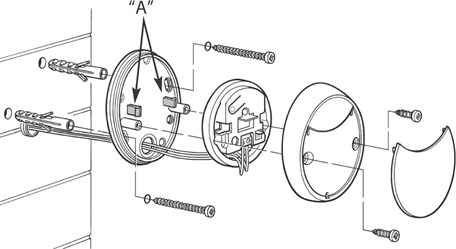 Monteringsdiagram for NICE MyMoonBus MOMB-kortlæser