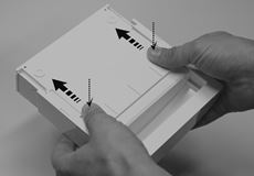 1. Fjern modtagerens dæksel 1. Fjern modtagerens dæksel