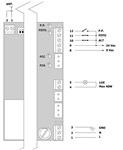Ledningsdiagram for NICE ROBO 500-skydeportdrevStyreenhed til NICE ROBO 500-skydeportdrev