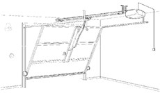 Ikke-fremspringende vippeport til garage