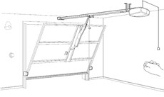 Tilslutningsdiagram for vipport til garage uden fremspring