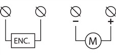 Tilslutningsdiagram for strømforsyning til NICE Toona 5 TO5024-drevet