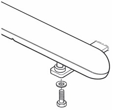 Montering af NICE Wingo-portmotoren på det forreste beslag