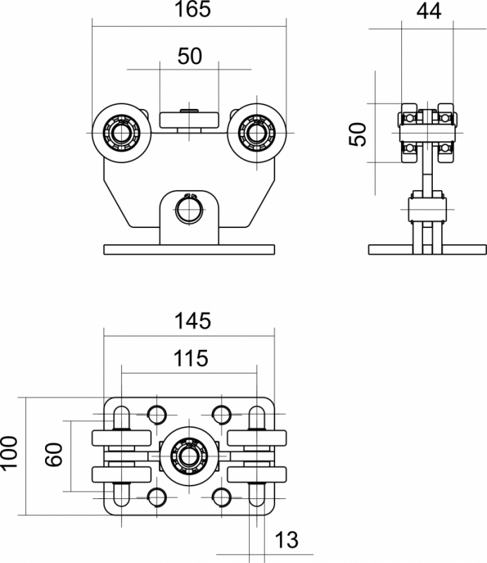 Tegning af vogn 58x58x3 Tegning af vogn 58x58x3