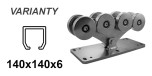 CAIS SPEED L-løbevogn til C-profil 140 × 140 × 6 mm