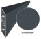 Aluminiumshegnslamel 108x16 mm, parallelogramform, antracit RAL7016 med struktur, 2 m