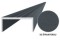 Aluminium U-profil til fastgørelse af lameller, bredde 50 mm, AL-UP3, antracit RAL7016 med struktur, 3 m