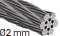 Rustfri stålwire Ø2mm