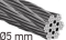 Rustfri stålwire Ø5mm